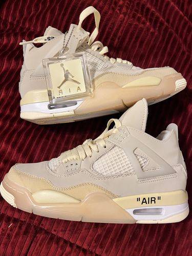 Off-White x Air Jordan 4 SP 'Sail' photo review