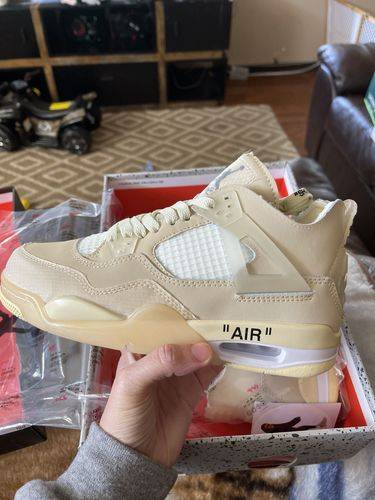 Off-White x Air Jordan 4 SP 'Sail' photo review