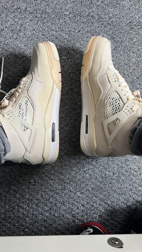 Off-White x Air Jordan 4 SP 'Sail' photo review