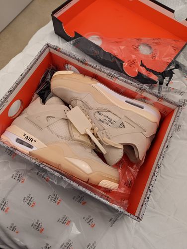 Off-White x Air Jordan 4 SP 'Sail' photo review