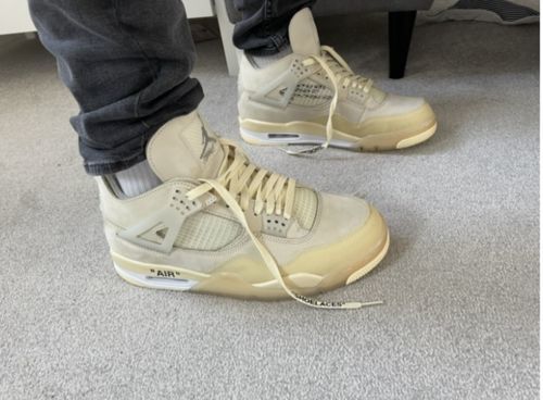 Off-White x Air Jordan 4 SP 'Sail' photo review