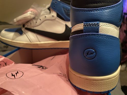 Travis Scott xFragment x Air Jordan 1 High OG SP “Military Blue” photo review