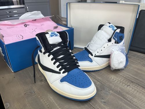 Travis Scott xFragment x Air Jordan 1 High OG SP “Military Blue” photo review