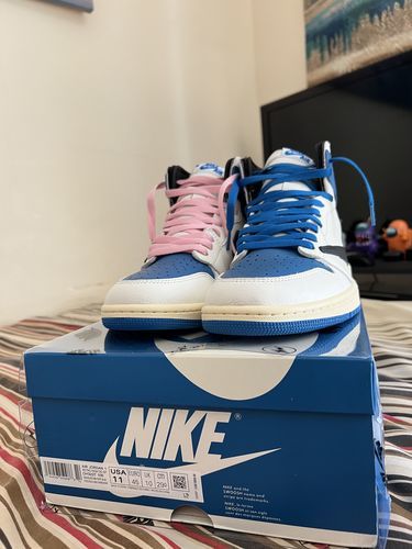 Travis Scott xFragment x Air Jordan 1 High OG SP “Military Blue” photo review